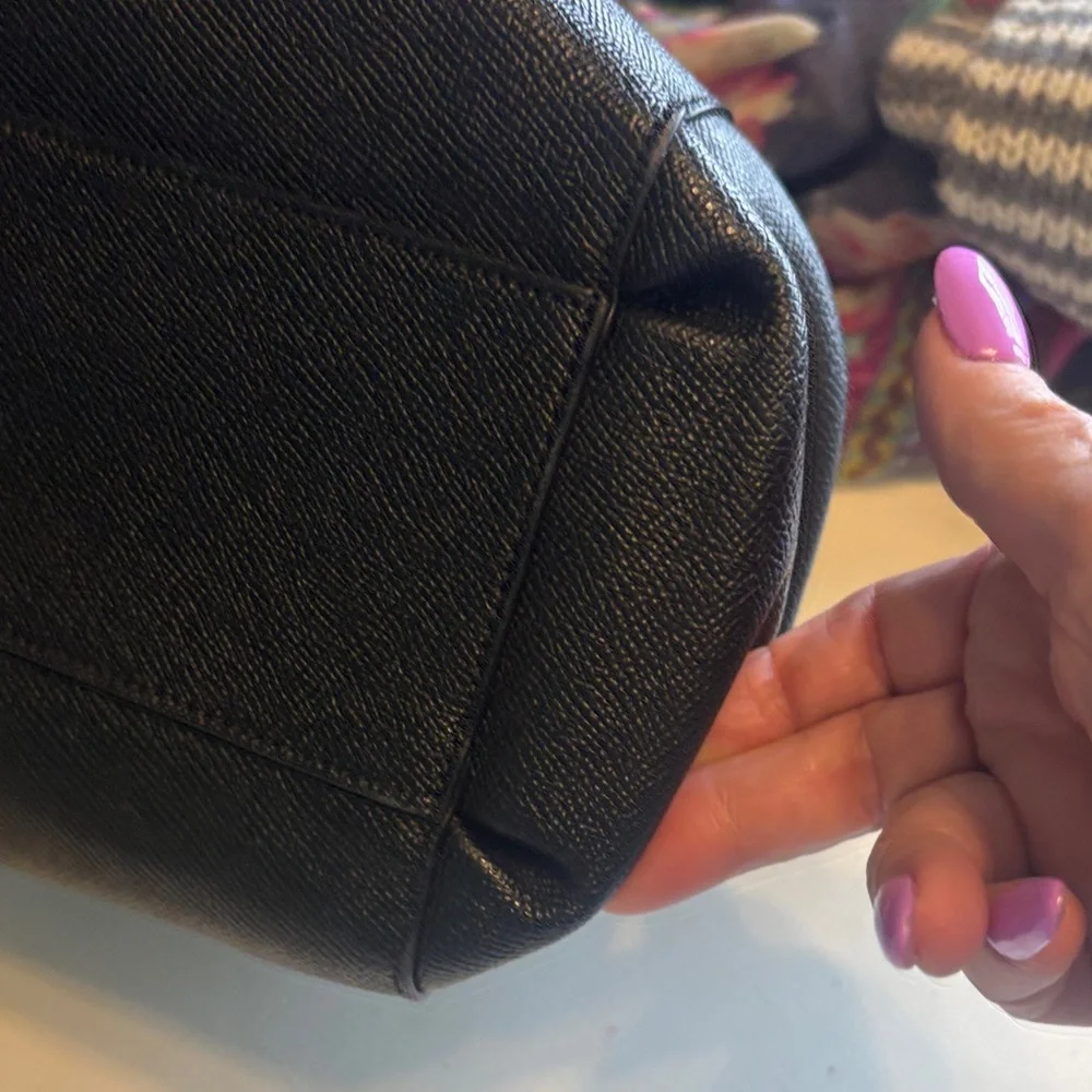 Coach Christie Black pebble Leather Shoulder Bag - Picture 15 of 15